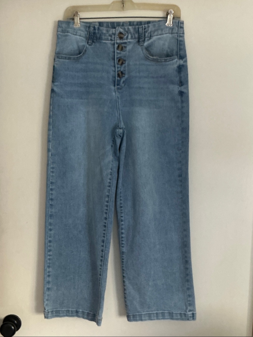 Oat New York High-Rise Light Blue Button-Fly Jeans